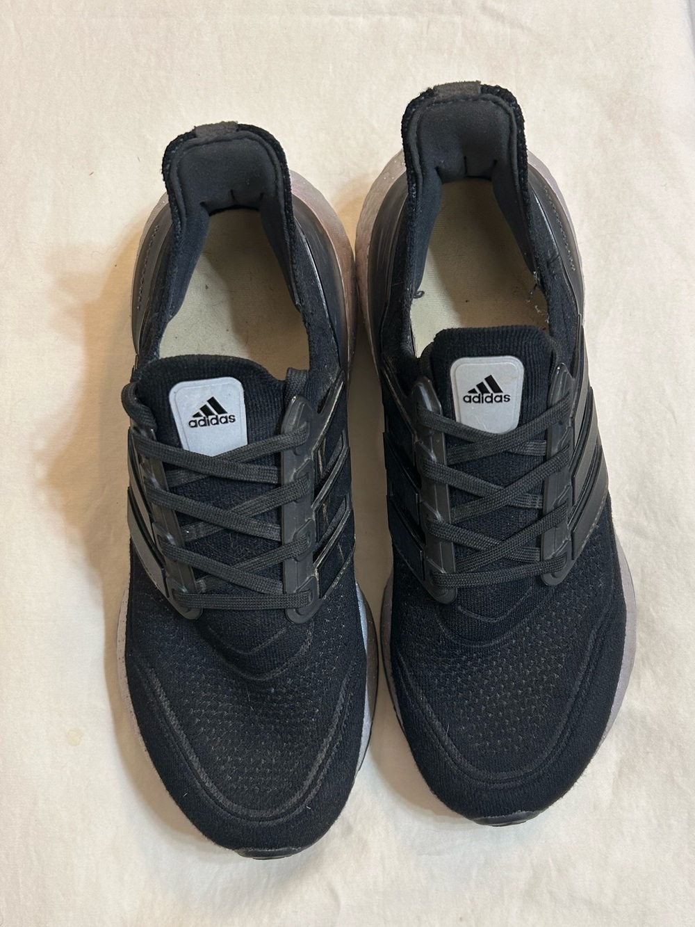 adidas Ultraboost Y0405 Women's Black Athletic Running Shoes with Gray Accents